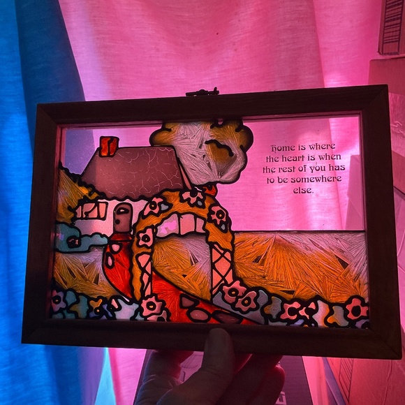 Stained glass window hanging.  H178 - Picture 1 of 3